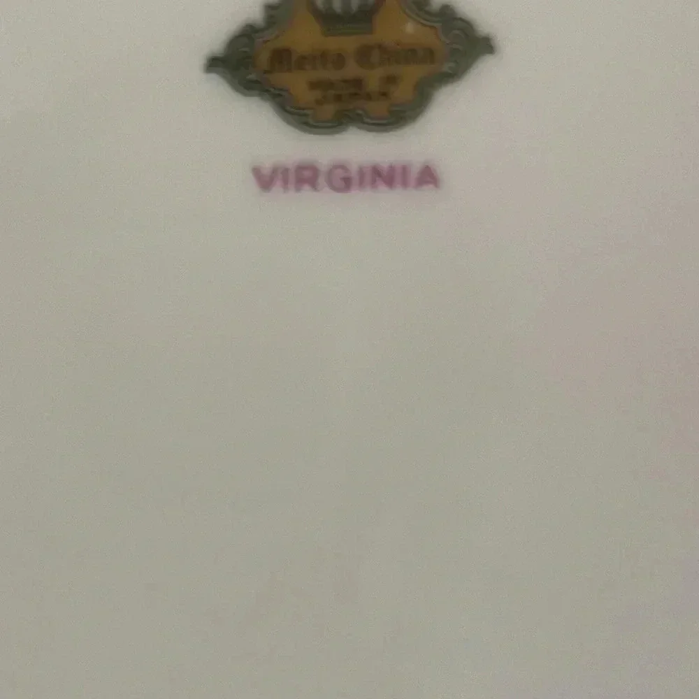 VTG Meito China "Virginia"  17 1/2" Handled Oval Serving Platter JAPAN white - Picture 5 of 5